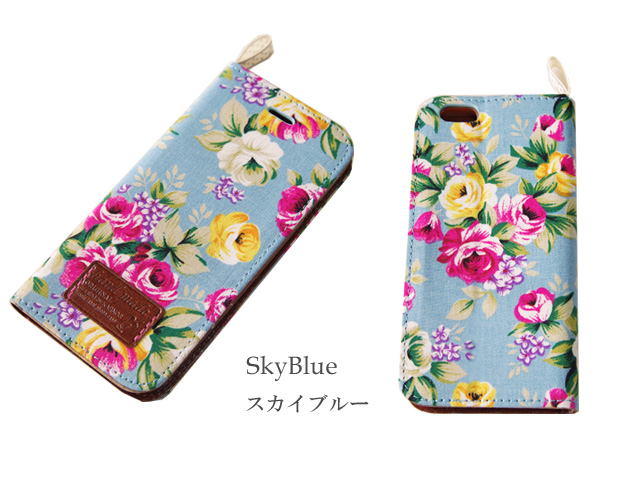iphone6手帳型ケース 4.7インチ 人気の花柄/フラワープリントデザイン