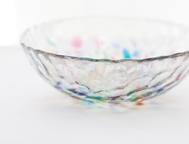 170701津軽びいどろ ねぶた-NEBUTA 浅小鉢 ガラス小鉢　うつわ 日本の美しいガラス器