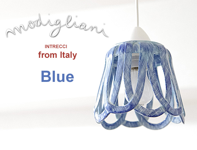 140614Modigliani モディリアーニイタリア製  陶器シェードのペンダントライト　ＩＮＴＬＡＭＰＣ17　ブルー