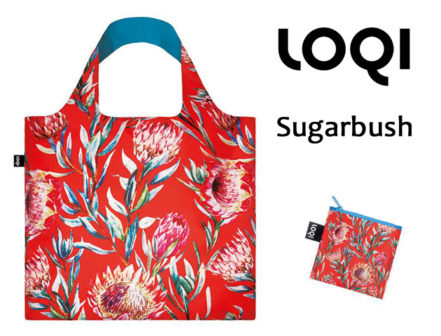 LOQIローキー ブランド エコバッグ 折り畳み 大きいサイズ 花柄 オシャレ WILD Collection　Sugarbush