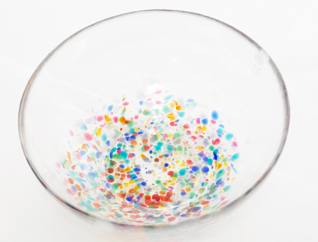 170804津軽びいどろ ねぶた-NEBUTA 多様鉢 ガラス大皿　サラダボウル　うつわ 日本の美しいガラス器